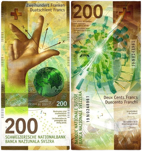 Prop Money Swiss Franc 200 Note - Australian Prop Money For Film & TV